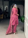 Pink Colour Silver Glory With Sequins And Thread Embroidery Work Top With Bottom Dupatta NNK3032 